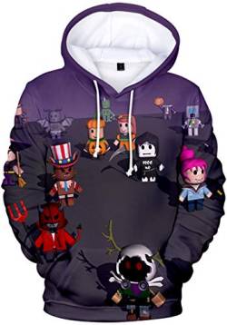 MINIDORA Hoodie Roblox für Jungen Kinder Hoodie Unisex Kapuzenpullover Game Sweater(E03397,140) von MINIDORA