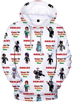 MINIDORA Hoodie Roblox für Jungen Kinder Hoodie Unisex Kapuzenpullover Game Sweater(N01001,150) von MINIDORA