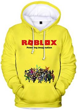 MINIDORA Hoodie Roblox für Jungen Kinder Hoodie Unisex Kapuzenpullover Game Sweater(N01006,140) von MINIDORA
