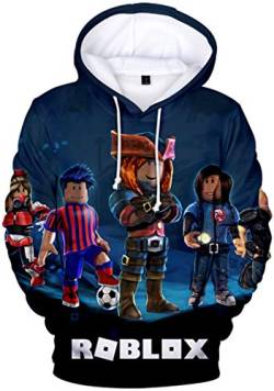 MINIDORA Hoodie Roblox für Jungen Kinder Hoodie Unisex Kapuzenpullover Game Sweater(N22817,100) von MINIDORA