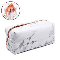 Kosmetiktasche Marmor-Make Up Bag Schminktasche-Makeup Taschen MäPpchen Kosmetikbeutel FüR Handtaschen FedermäPpchen TäSchchen Mit ReißVerschluss (1 Pcs, Rose gold) von MINIKIMI