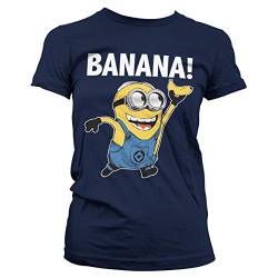 MINIONS Offizielles Lizenzprodukt Banana! Damen T-Shirt (Marineblau), L von MINIONS