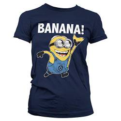 MINIONS Offizielles Lizenzprodukt Banana! Damen T-Shirt (Marineblau), S von MINIONS