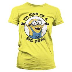 MINIONS Offizielles Lizenzprodukt I'm Kind of A Big Deal Damen T-Shirt (Gelb), XL von MINIONS