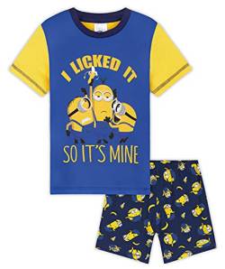 MINIONS Schlafanzug Jungen Kurz, Pyjama Jungen Kurz, 92-164 (Blau/Gelb, 4-5 Jahre) von MINIONS