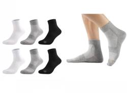 MINISONA６Paar Herren Socken Baumwolle Business Socken Herrensocken Sport Socks Atmungsaktive Weiss Grau Schwarz (Mehrfarbig 6 Paar) von MINISONA