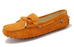 MINITOO Damen Knoten Slip-on Orange Wildleder Freizeit Slipper Mokassins EU 39 von MINITOO