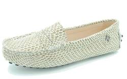 MINITOO Damen Loafer Schuhe Wildleder Flache Schuhe Braune Schlange EU 37.5 von MINITOO