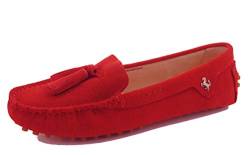 MINITOO Damen Quasten Slip-on Freizeit Slipper Mokassins Sommer Schuhe Rot EU 39 von MINITOO