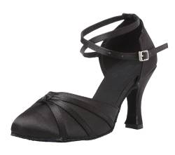 MINITOO Damen Satin Latin Salsa Tanzschuhe Hochzeit Prom Pumps Schwarz EU 39 von MINITOO