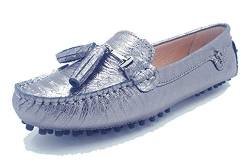 MINITOO Damen Sommer Mokassin Schuhe mit Quasten Silber EU 40 von MINITOO