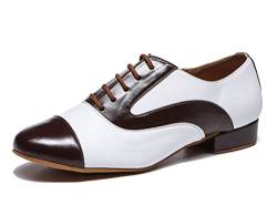MINITOO Herren Latein Schuhe Standard Absatz Tanzschuhe L534 Weiß/Schwarz EU 45 von MINITOO