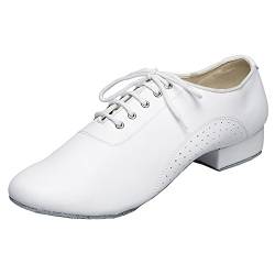 MINITOO Herren Latin Ballroom Schnursenkel 1 Inch Standard Weib Glattleder Sport Tanzschuhe EU 42 von MINITOO