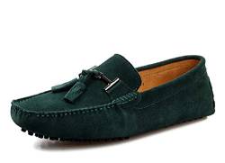 MINITOO Herren Loafers Schuhe Casual Driving Slipper Moccasins mit Quaste YY2080 Grün EU 40 von MINITOO