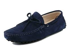 MINITOO Herren Sommer Slipper Moccasins Comfortable Driving Loafers mit Knoten YY2081 Dunkelblau EU 44 von MINITOO