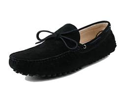 MINITOO Herren Sommer Slipper Moccasins Comfortable Driving Loafers mit Knoten YY2081 Schwarz EU 40 von MINITOO