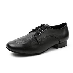 MINITOO Herren Tanzschuhe Standard Atmungsaktiv Schwarz Lede Latein Schuhe TH250501 EU 40.5 von MINITOO