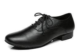 MINITOO Herren Tanzschuhe Standard Schwarz Leder Latein Schuhe TH250501 EU 36 von MINITOO