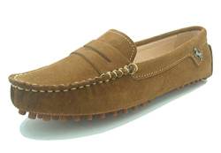 MINITOO Slipper & Mokassins fur Damen Dunkelbraun Wildleder Flache Schuhe YB9603 EU 37.5 von MINITOO