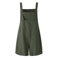 MINTLIMIT Damen-Overall, Baggy, verstellbarer Träger, ärmellos, Strampler, Shorts, Jumpsuit, 416 Grün, 48 von MINTLIMIT