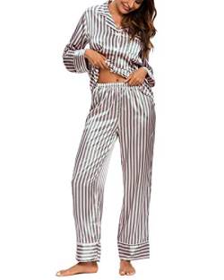 MINTLIMIT Damen Schlafanzug Pyjama Set Loungewear Sport Wear Lang/Kurzarm T-Shirt Hosen Ladies Mädchen Nachtwäsche Pajamas von MINTLIMIT