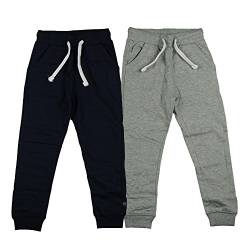 MINYMO Baby - Jungen Minymo 2er Pack Sweat Pants/Freizeithose für Jungen Jogginghose, Mehrfarbig (Dark Navy/Grau 778), 86 EU von MINYMO