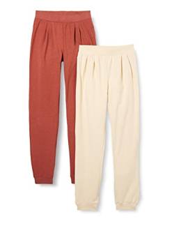 MINYMO Girl's Basic Sweat (2-Pack) Casual Pants, Mahogany, 110 von MINYMO