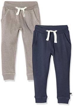 MINYMO Jungen 2er Pack Sweat Pants/Freizeithose Hose, Mehrfarbig (Ensign Blue/Grau 794), (Herstellergröße:116) von MINYMO