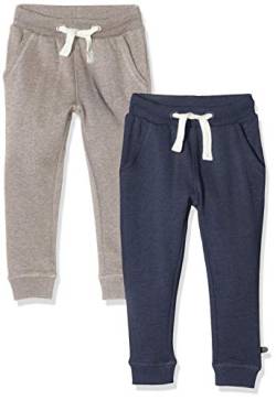 MINYMO Jungen 2er Pack Sweat Pants/Freizeithose Hose, Mehrfarbig (Ensign Blue/Grau 794), (Herstellergröße:152) von MINYMO