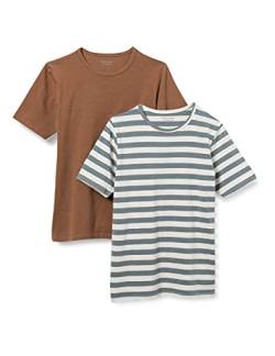 MINYMO Jungen Basic SS (2-Pack) T-Shirt, Toffee, 104 von MINYMO