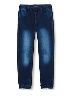 MINYMO Jungen Power Stretch Loose fit Jeans, Dark Blue Denim, 140 von MINYMO
