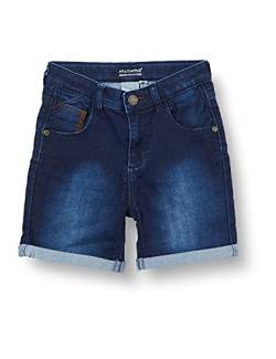 MINYMO Jungen Shorts Power Stretch Jeans, Dark Blue Denim, 140 von MINYMO