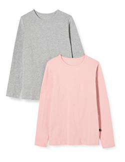 MINYMO M dchen Minymo 2er Pack Blusen mit Langen Ärmeln fürMädchen Bluse, Mehrfarbig (Rosa/Grau 568), 152 EU von MINYMO