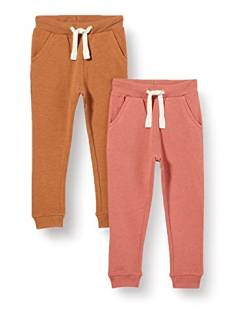 MINYMO Mädchen Basic Sweat Pant (2-Pack) Freizeithose, Canyon Rose, 98 von MINYMO