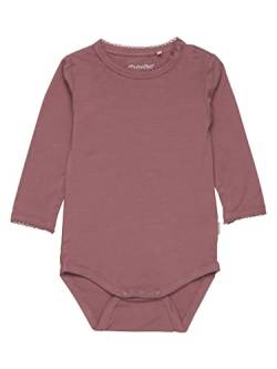 MINYMO Unisex Baby Body Langarm-Bamboo and Toddler T-Shirt Set, Rose Brown, 86 von MINYMO