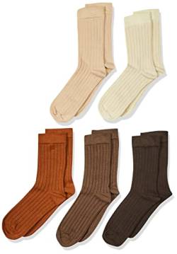 MINYMO Unisex Kids Ankle Bamboo (5-Pack) Socken aus Bambus-Viscose, Cocoa Brown, 19 von MINYMO