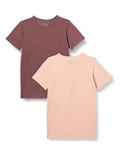 MINYMO Unisex Kids Basic 33 SS (2-Pack) T-Shirt, Misty Rose, 104 von MINYMO