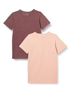 MINYMO Unisex Kids Basic 33 SS (2-Pack) T-Shirt, Misty Rose, 110 von MINYMO