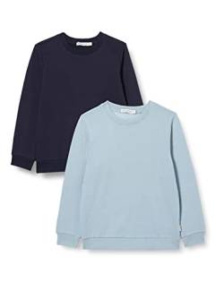 MINYMO Unisex Kids Sweatshirt Boys (2-Pack) Shirt, Dark Navy, 152 von MINYMO