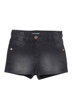 Minymo MIShorts Mädchen Kinder Jeansshorts Shorts Kurze Hose mit Taschen Baumwollmischung Regular Fit, Farbe:Grey Black (176), Größe:140 von MINYMO