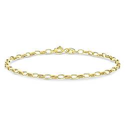 Miore Armband Damen Panzerkette Weit Gelbgold 14 Karat / 585 Gold, Länge 19.5 cm Schmuck von MIORE