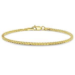 MIORE Armband Damen Zopfkette Gelbgold 14 Karat / 585 Gold, Länge 19.5 cm Schmuck von MIORE