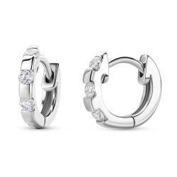 MIORE Damen Ohrhänger | 925 Sterling Silber | mit 6 Zirkonias von 0,50 Karat | hautfreundliche Silber Ohrringe | Damen Schmuck vom Juwelier von MIORE