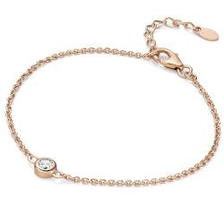 MIORE Solitär Damen Armband | 925 | mit Zirkonia von 0,47 Karat | hautfreundlicher Damenschmuck Gold | Damen Schmuck vom Juwelier von MIORE