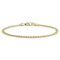 MIORE Armband Damen Panzerkette Gelbgold 14 Karat / 585 Gold, Länge 19.5 cm Schmuck von MIORE