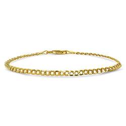 Miore Armband Damen Panzerkette aus Gelbgold 9 Karat / 375 Gold, Armschmuck 19.5 cm lang von MIORE