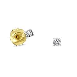 Miore Ohrringe Damen 0.02 Ct Solitär Diamant runde Ohrstecker aus Gelbgold 9 Karat / 375 Gold, Ohrschmuck von MIORE