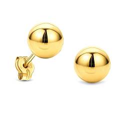 Miore Ohrringe Damen Gelbgold 14 Karat / 585 Gold Ohrstecker Kugel von MIORE