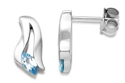 Miore Ohrringe Damen Silberfarbig 925 Sterling Silber Blau von MIORE