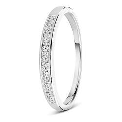 Miore Ring Damen 0.20 Ct Diamant Ewigkeitsring aus Weißgold 9 Karat / 375 Gold, Schmuck mit Diamanten Brillanten von MIORE